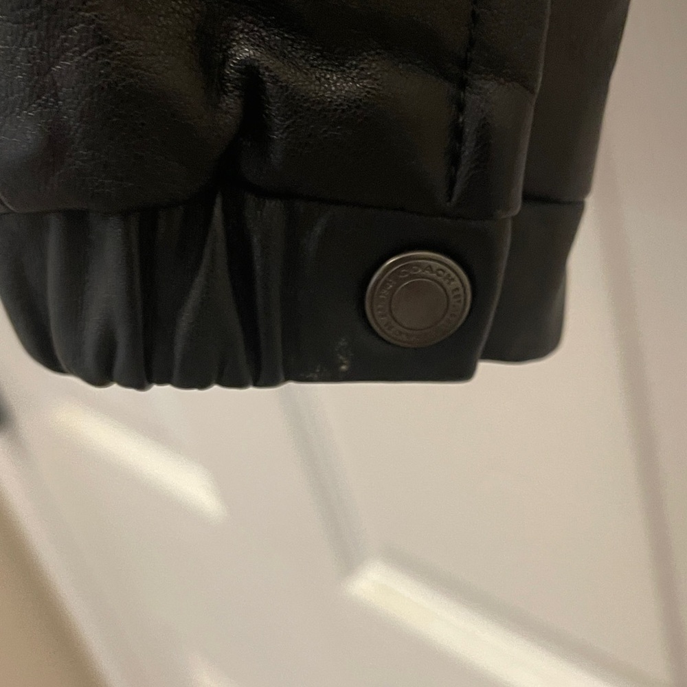 Vintage Women's Coach Black 💯 Sheep Leather Bomber Jacket. - Picture 4 of 7